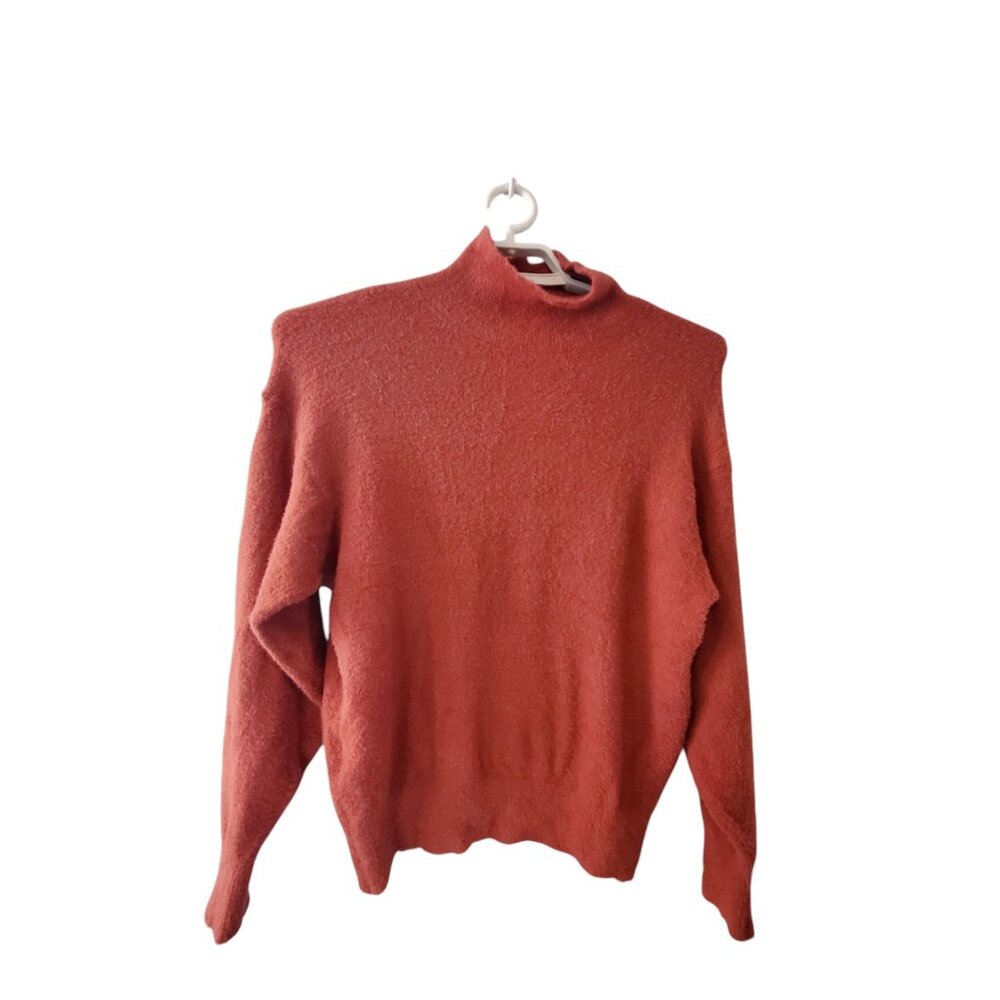 Wilfred Free Hush Knit turtleneck sweater womens XS oversized rose pink chenille